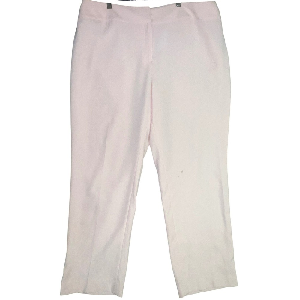 Le Suit Dress Pants 18W Blossom Light Pink New Straight Leg Plus Professional